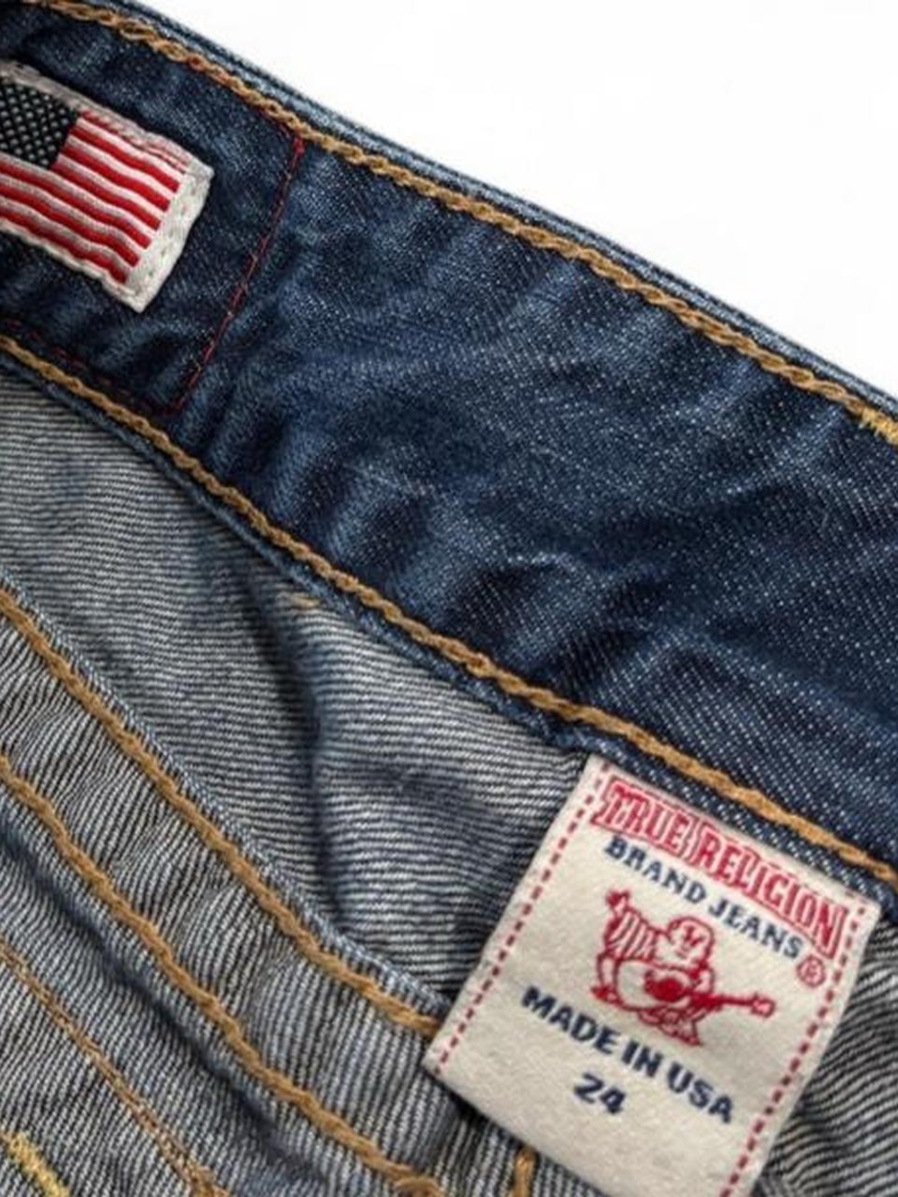 True Y2K Vintage True Religion Jeans Joey Cut Off Micro Shorts - Picture 3 of 3